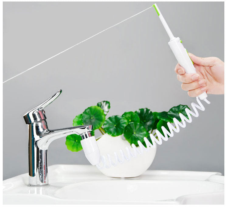 2in1 Portable Faucet Toothbrush Water Flosser