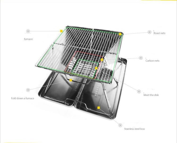 Foldable Portable Mini Travel Camping Grill - Image 3