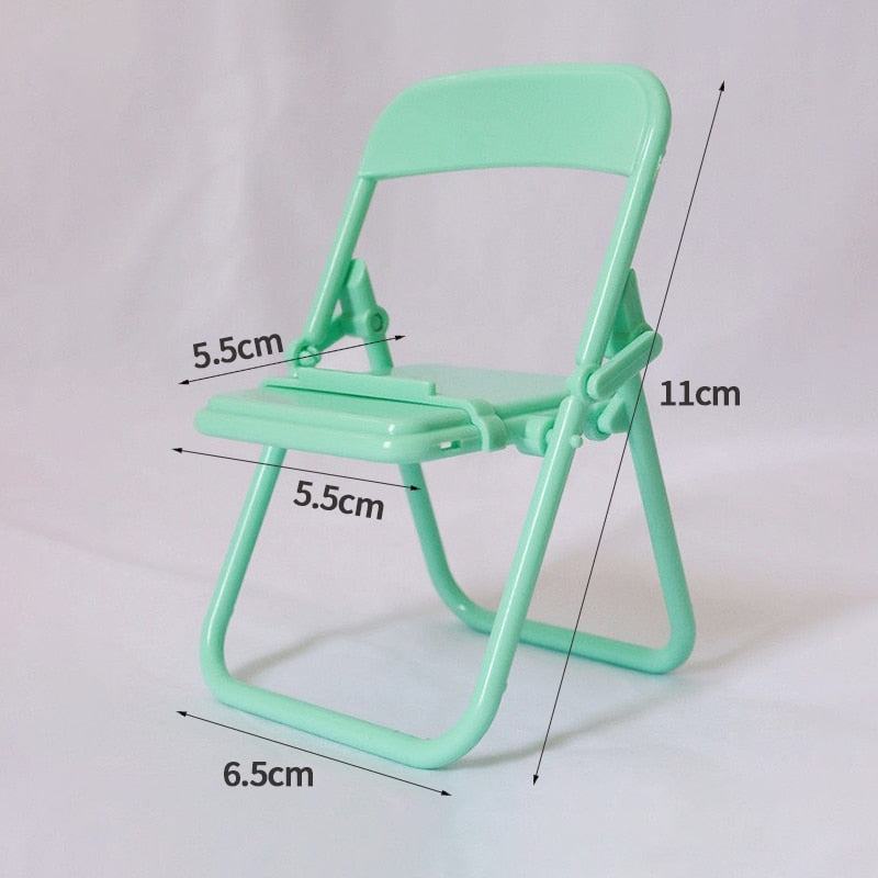 Mini Folding Chair Creative Phone Holder - Image 2