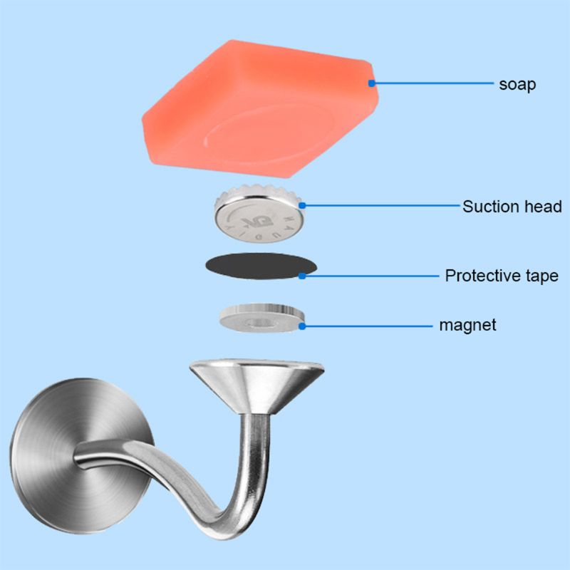 Wall-MountedMagnetic Soap Holder Rack