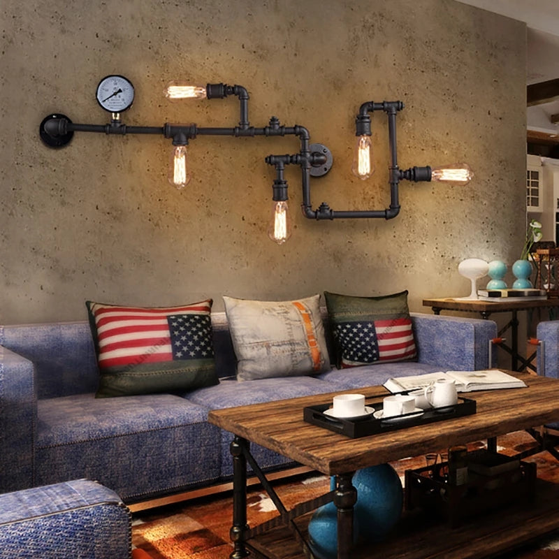 Nordic Loft Style Iron Water Metal Lamp - Image 2