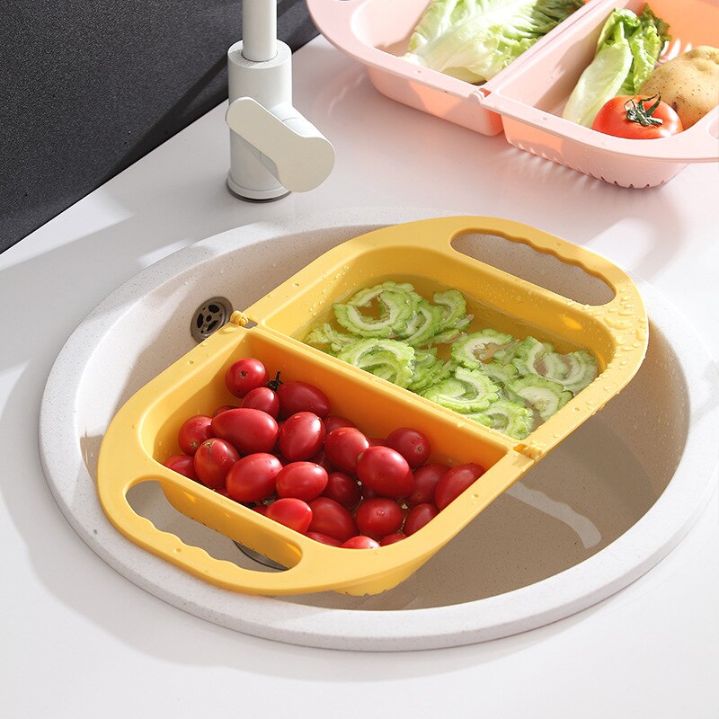 Collapsible Folding Fruit Vegetable Washing Drainer Basket - Image 10