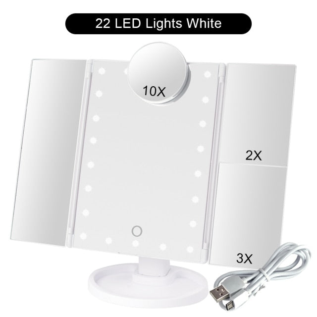 Foldable LED Touch Screen Makeup Mirror - Image 15