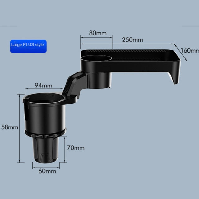 Adjustable Car Cup Holder Extender Tray - Image 4