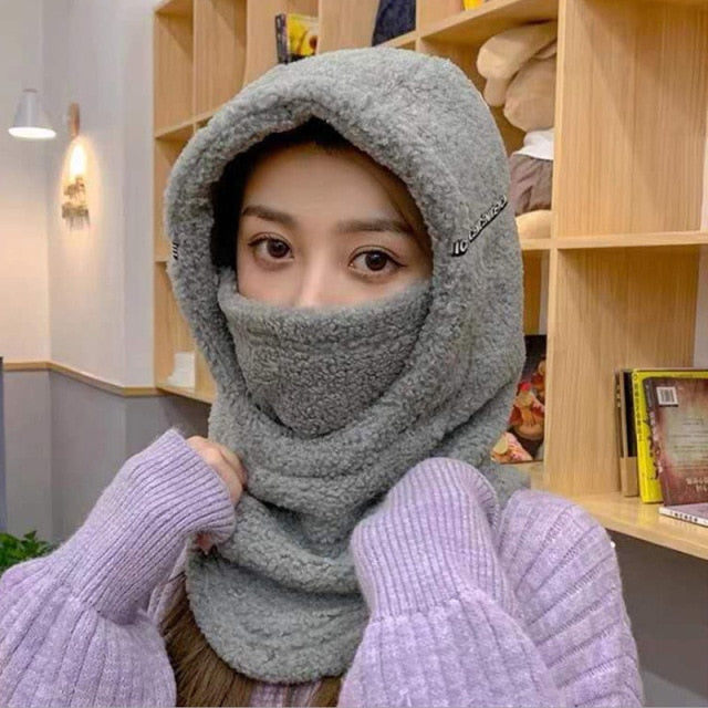Winter Hooded Warm Thick Mask Hat - Image 24