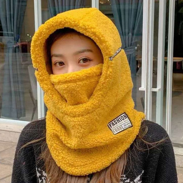 Winter Hooded Warm Thick Mask Hat - Image 6