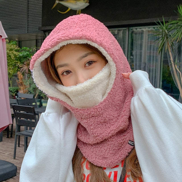 Winter Hooded Warm Thick Mask Hat - Image 8