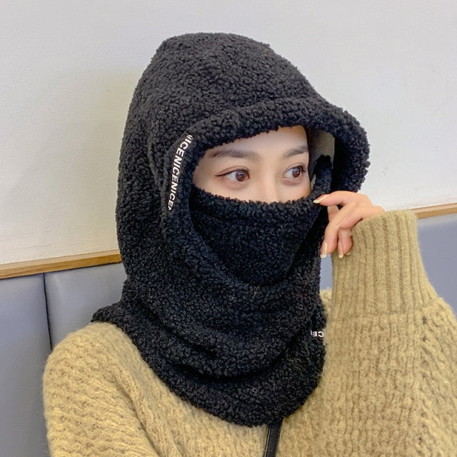 Winter Hooded Warm Thick Mask Hat - Image 25