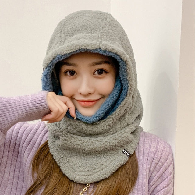 Winter Hooded Warm Thick Mask Hat - Image 21