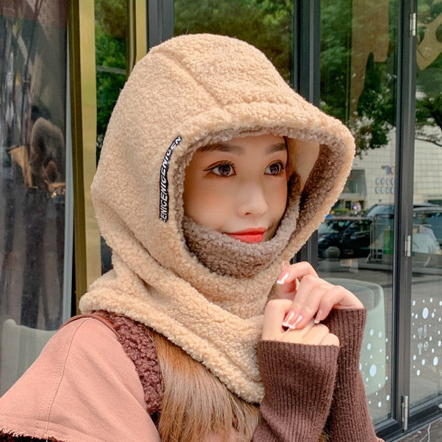 Winter Hooded Warm Thick Mask Hat - Image 13