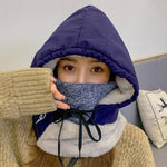 Winter Hooded Warm Thick Mask Hat