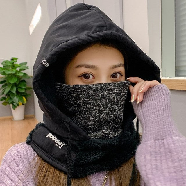Winter Hooded Warm Thick Mask Hat - Image 20