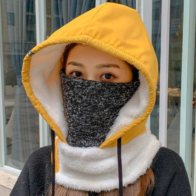 Winter Hooded Warm Thick Mask Hat - Image 22