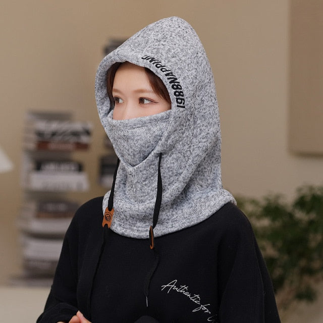 Winter Hooded Warm Thick Mask Hat - Image 4