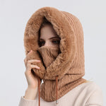 Winter Hooded Warm Thick Mask Hat