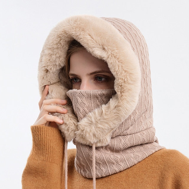 Winter Hooded Warm Thick Mask Hat - Image 28