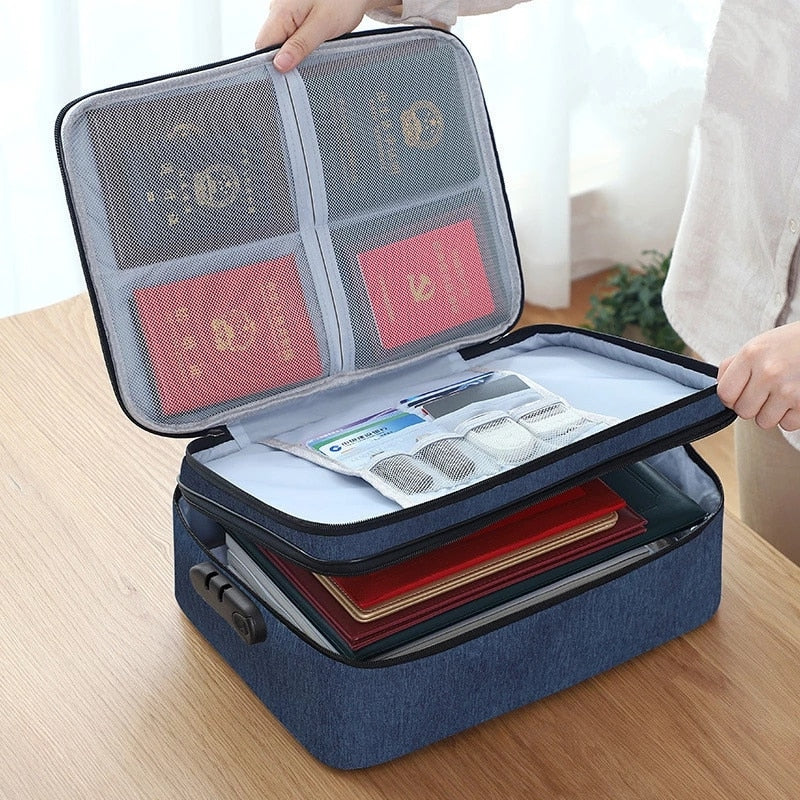 Multi-Layer Large Travel Document Bag