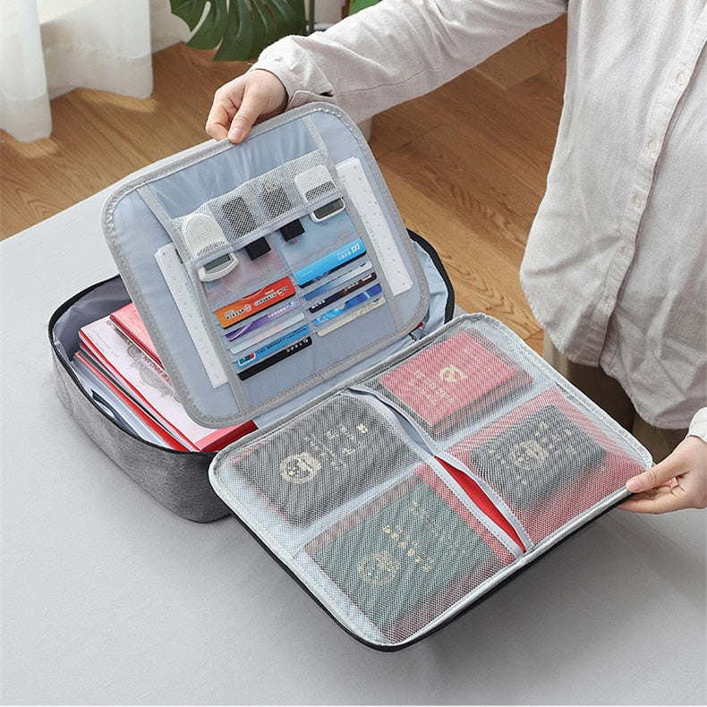 Multi-Layer Large Travel Document Bag