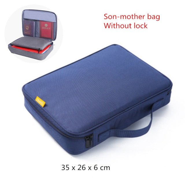 Multi-Layer Large Travel Document Bag