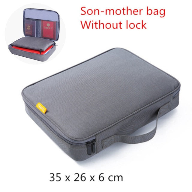 Multi-Layer Large Travel Document Bag