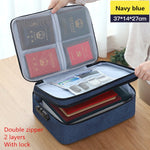 Multi-Layer Large Travel Document Bag