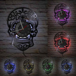 Skull Gothic Wall Clock