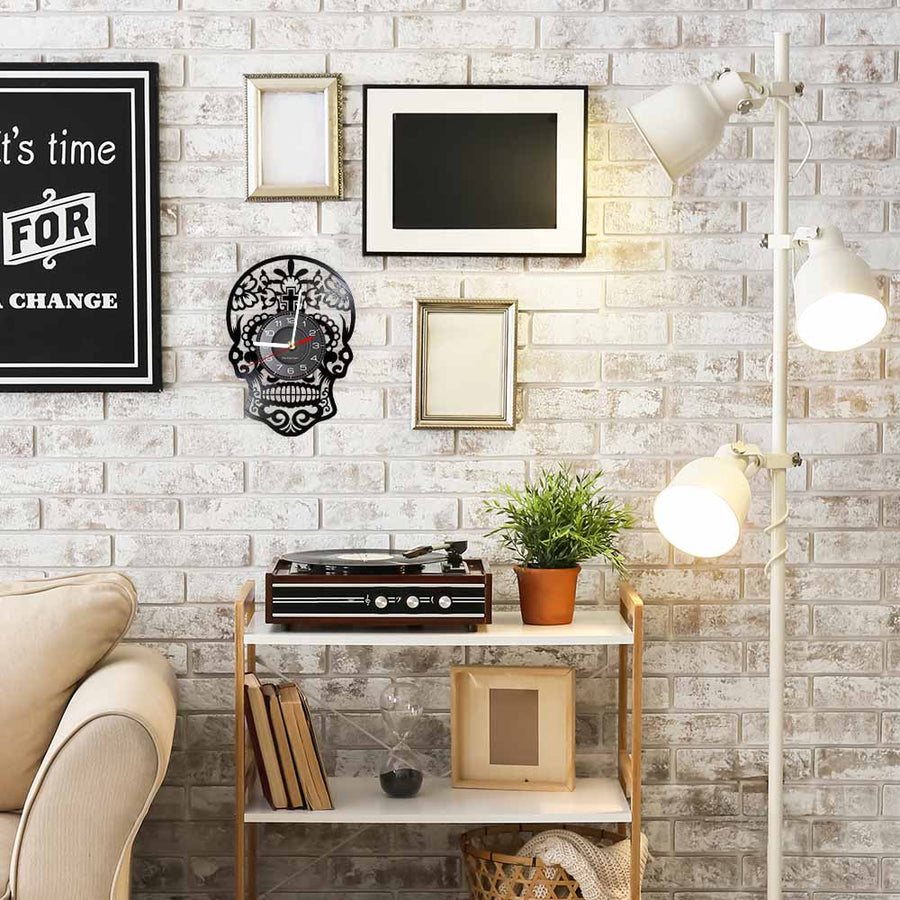 Skull Gothic Wall Clock - Image 9