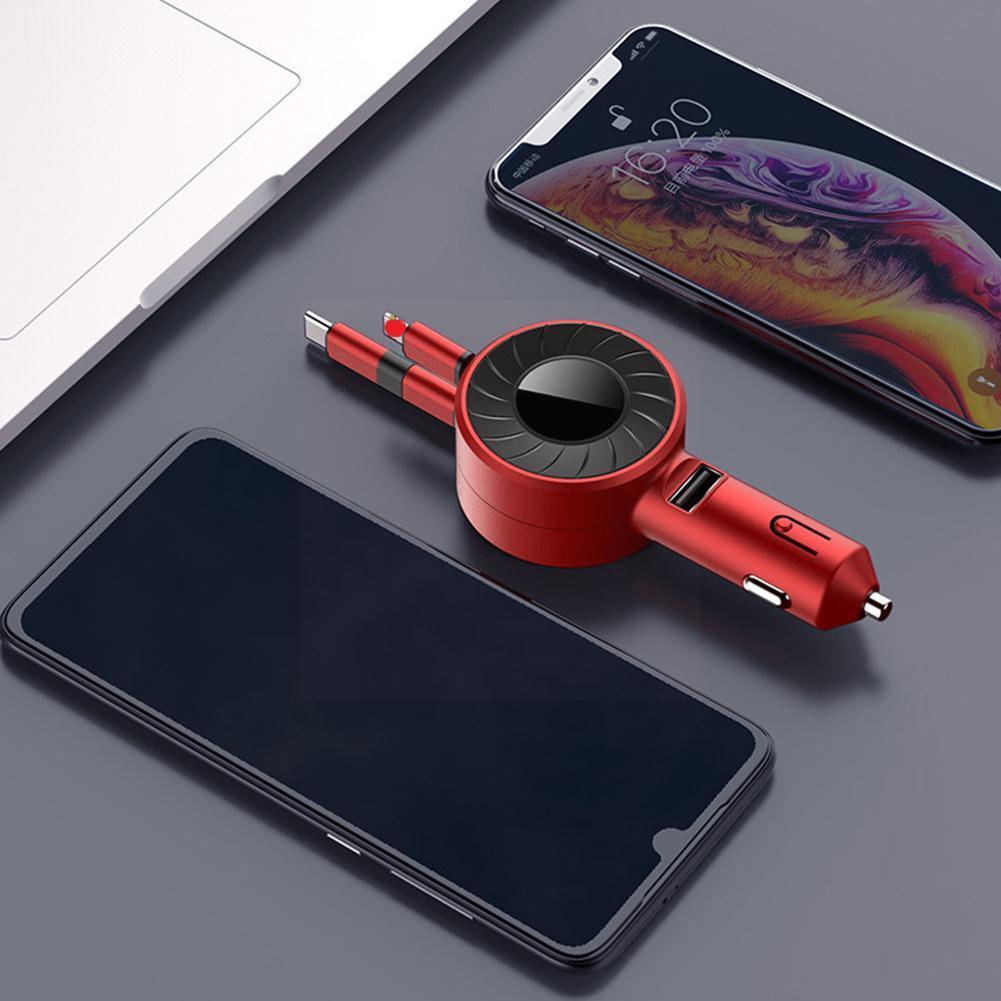 Retractable Car Lighter Fast Charger Cable