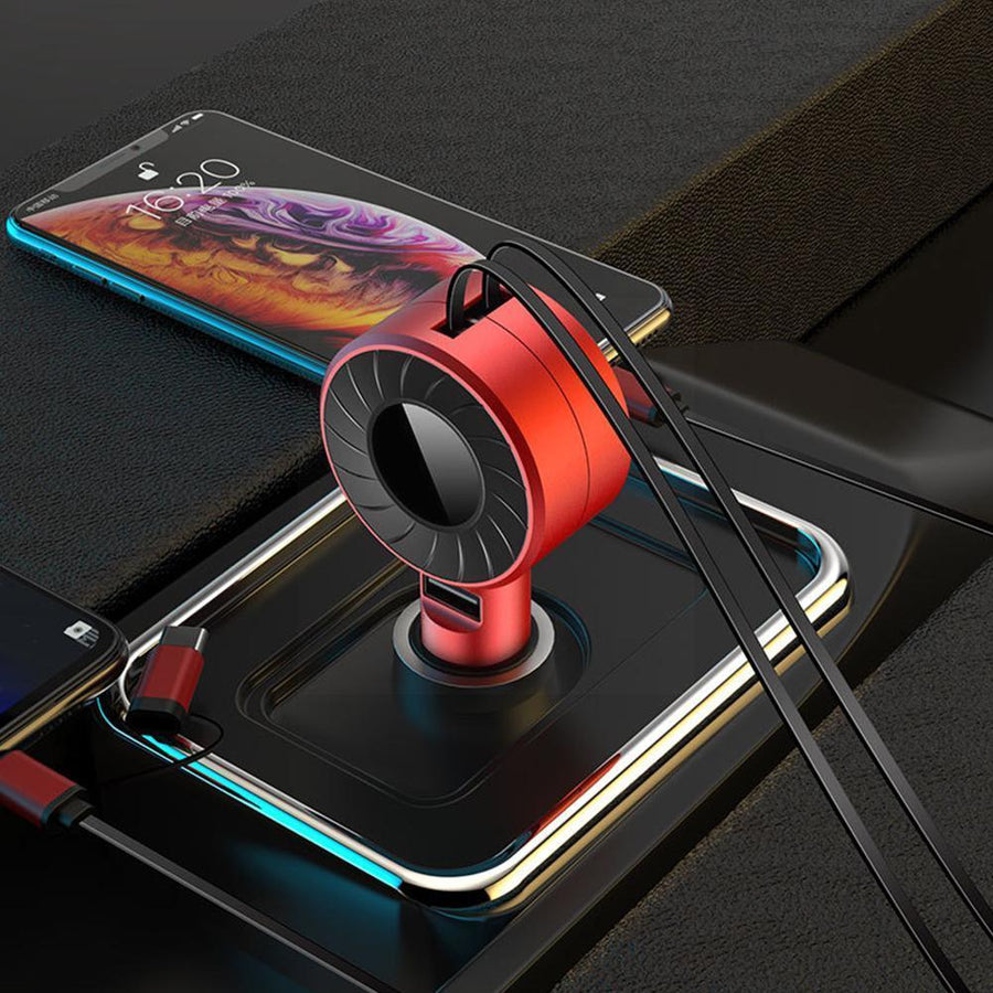 Retractable Car Lighter Fast Charger Cable - Image 0