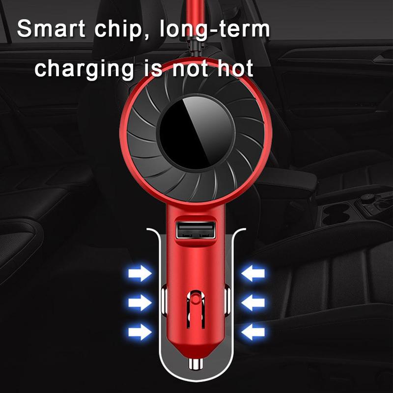 Retractable Car Lighter Fast Charger Cable