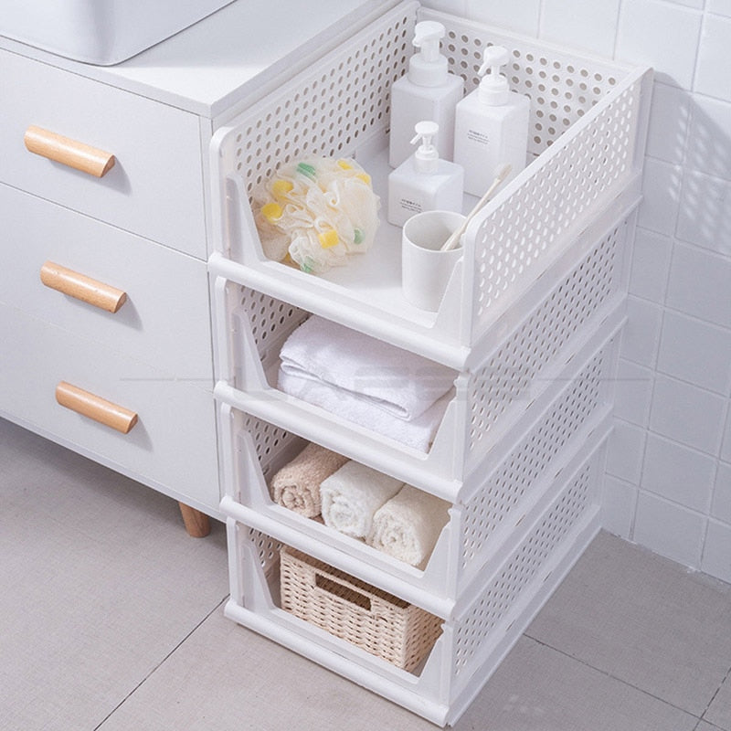 Durable Cabinet Stackable Foldable Drawer