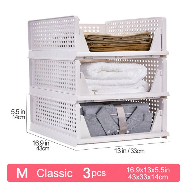 Durable Cabinet Stackable Foldable Drawer