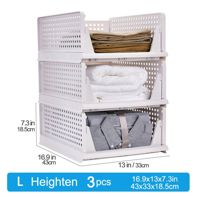 Durable Cabinet Stackable Foldable Drawer