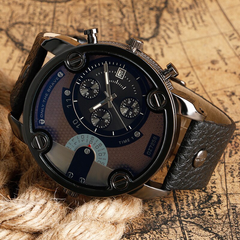Army Leather Belt Sport Watch - Image 4