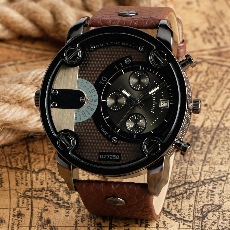 Army Leather Belt Sport Watch - Image 3
