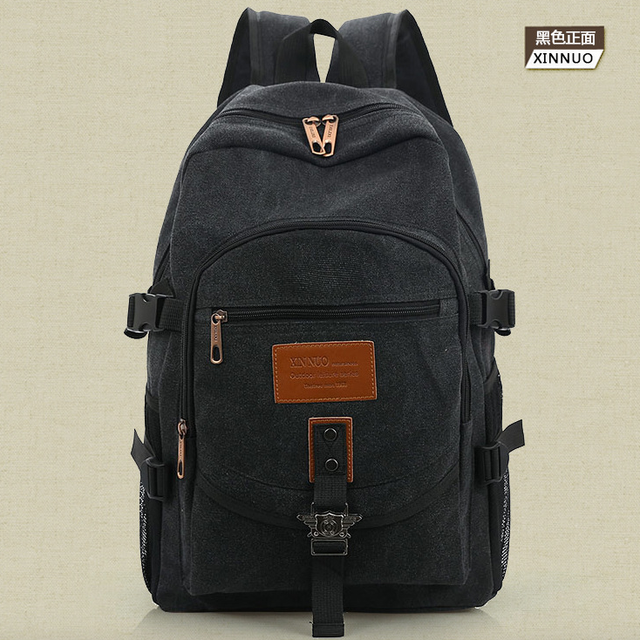 Shoulder Strap Zipper Solid Casual Backpack - Image 4