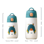 Cartoon Kids Temperature Display Thermos Bottle