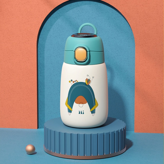 Cartoon Kids Temperature Display Thermos Bottle - Image 6