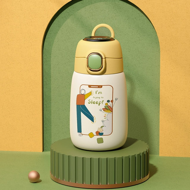Cartoon Kids Temperature Display Thermos Bottle - Image 7