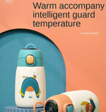 Cartoon Kids Temperature Display Thermos Bottle