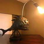 Creative Iron Angler Fish Desk Lamp