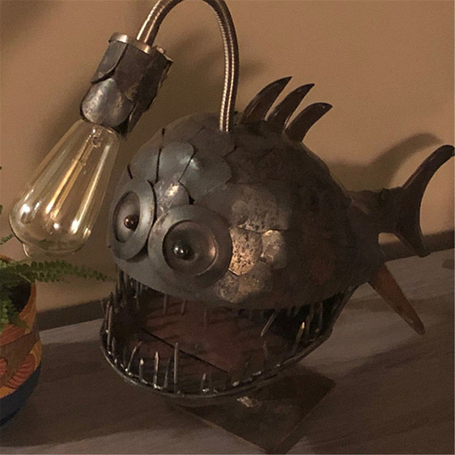 Creative Iron Angler Fish Desk Lamp - Image 1