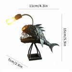 Creative Iron Angler Fish Desk Lamp