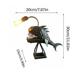 Creative Iron Angler Fish Desk Lamp