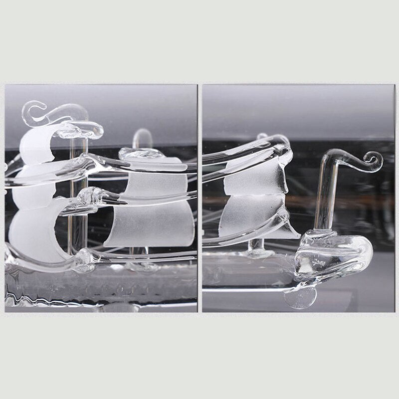 Vintage Ship in a Bottle Glass Boat Home Decor - Image 9