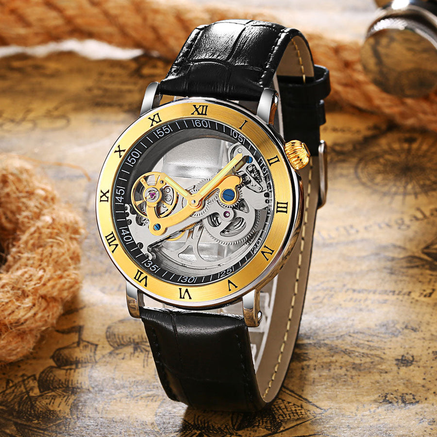 Business Hollow Transparent Mechanical Men Watch - Image 0