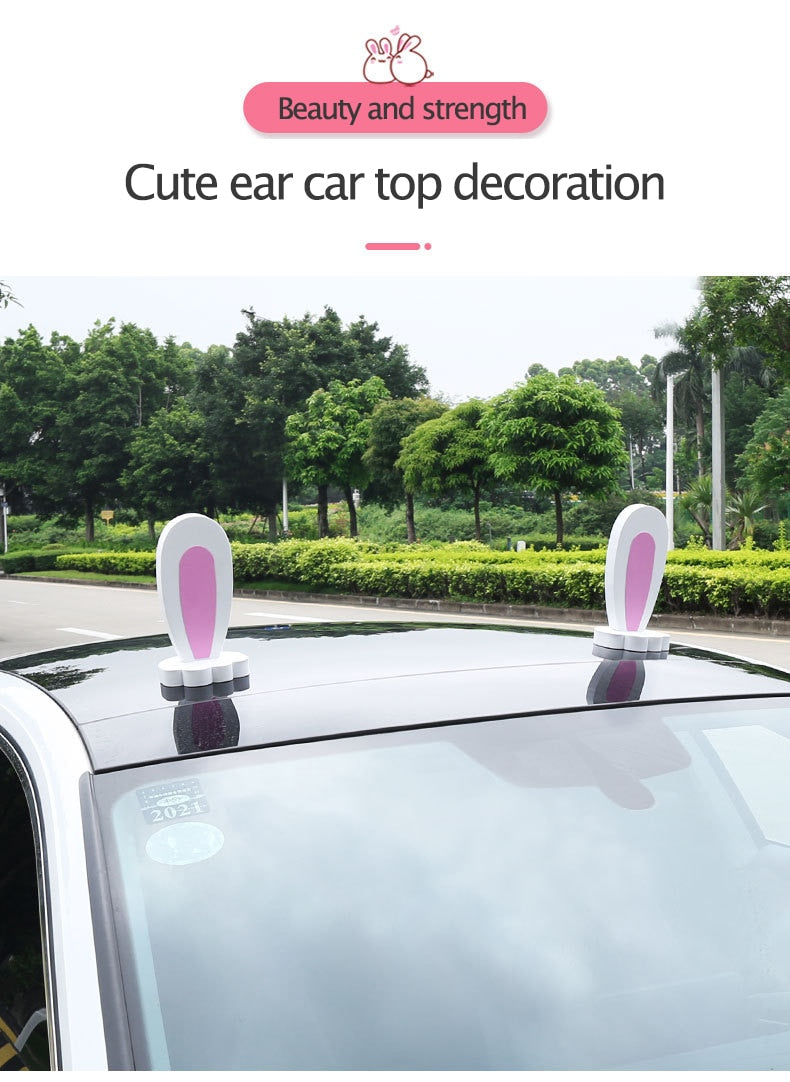Cute Car Ear Exterior Roof Stickers - Image 1