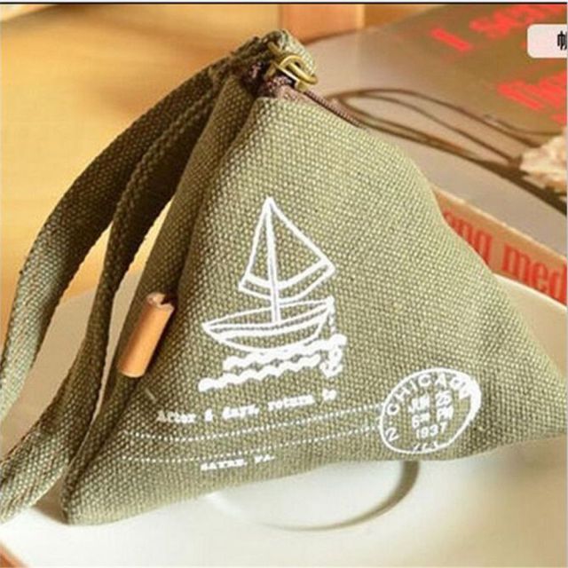 Canvas Triangle Mini Wallet - Image 2