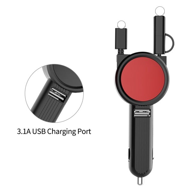 4in1 Car Telescopic Fast Charging Cable - Image 11