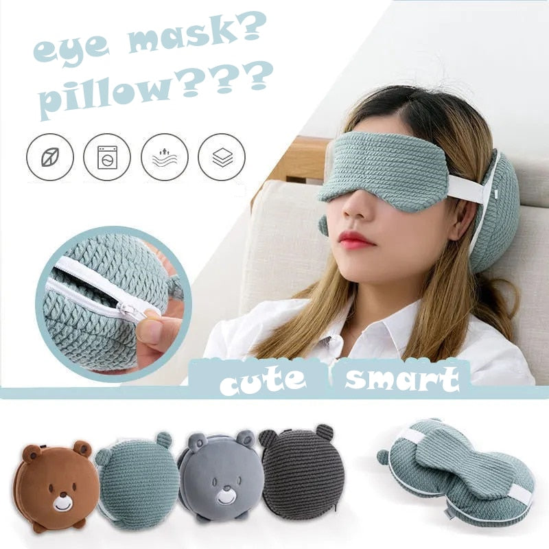 Mini Travel Portable Eye Mask Pillow - Image 0